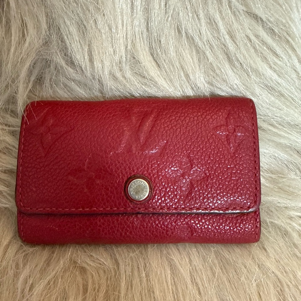 Louis Vuitton Red Embossed Wallet
